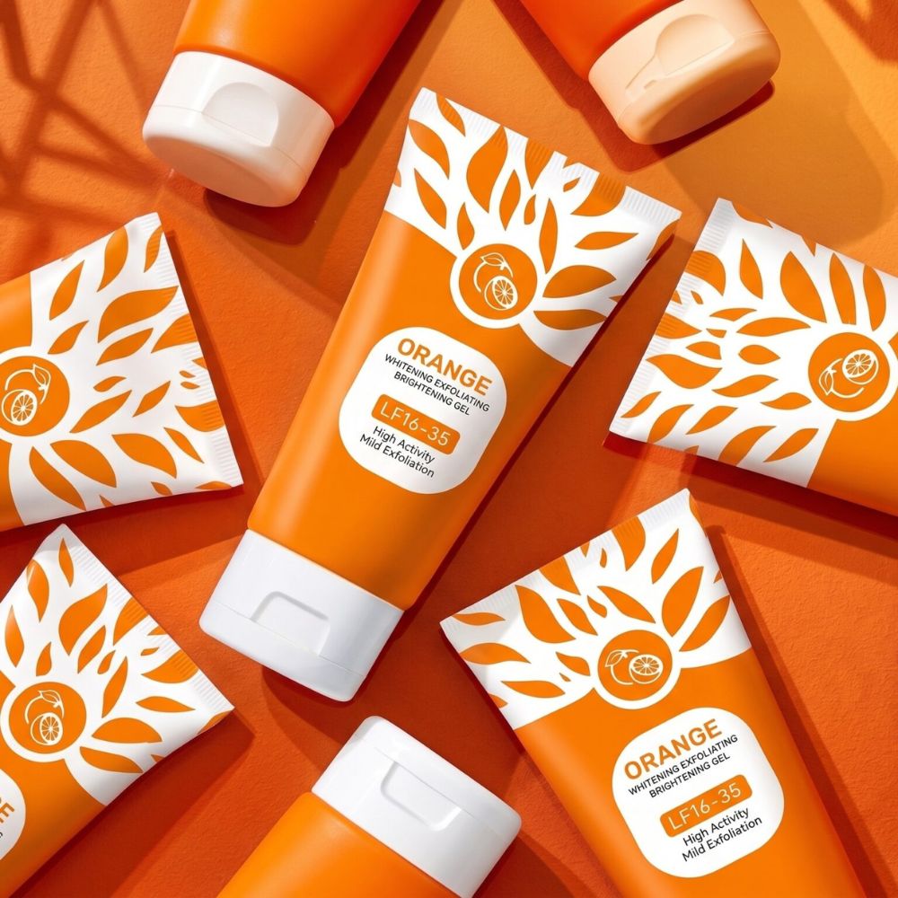 Orange Whitening Exfoliating Brightening Gel | Gentle Daily Exfoliating Face Gel