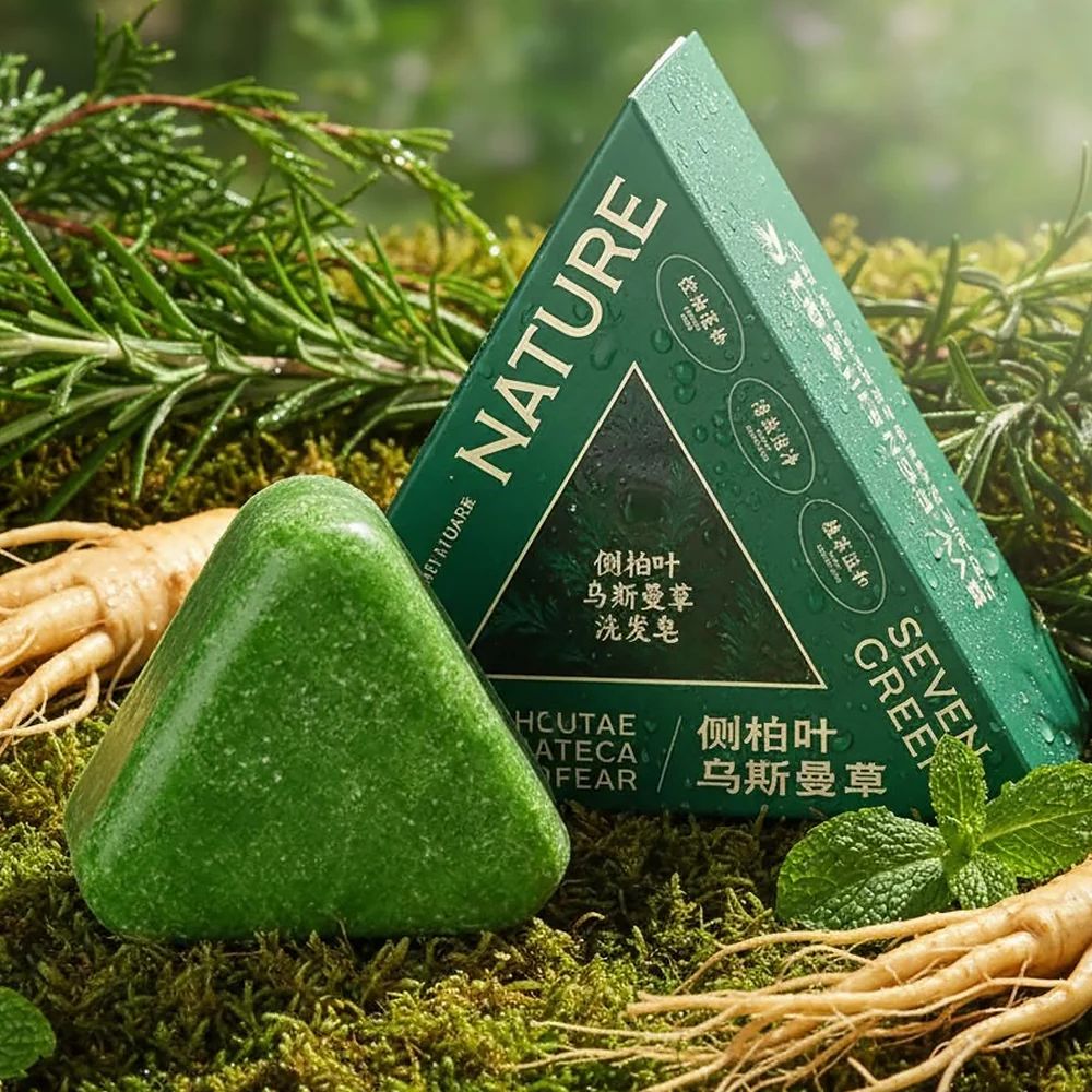 Seven Green Nature Plant Extract Shampoo Soap | Herbal Hair & Scalp Care
